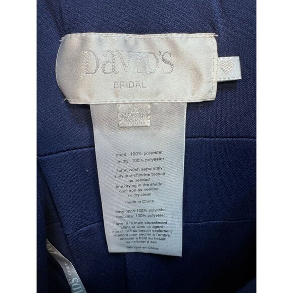 Women's Sequin V Neck Long Bridesmaid Dress Sz 1B Navy Sleeveless - Picture 3 of 13